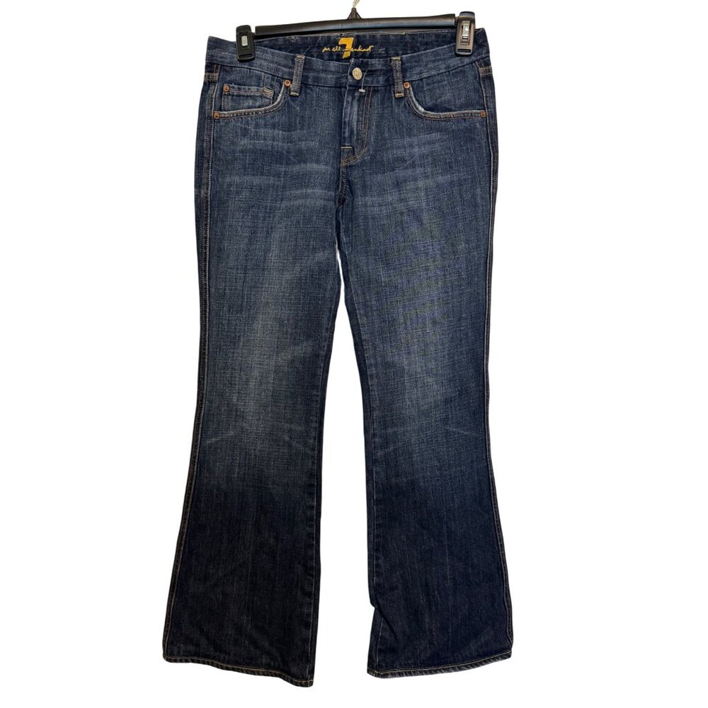 Women’s 7 For All Mankind Boutique Jeans Size 30 Bootcut Medium Wash Cotton Deni